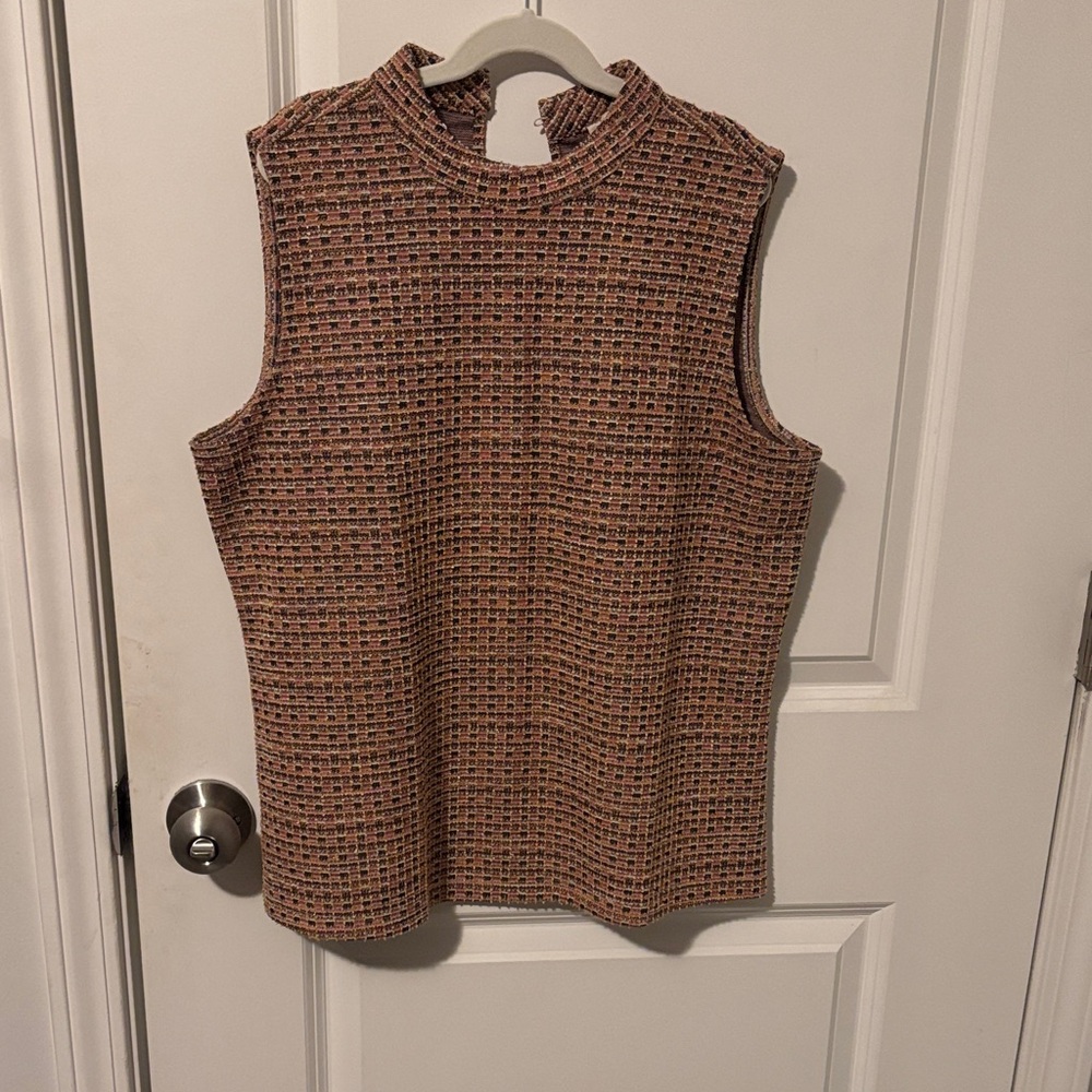 LOFT Multicolor Textured Tank Top